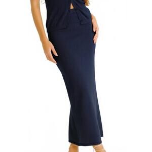 NEW SABLYN luna pencil skirt in midnight blue